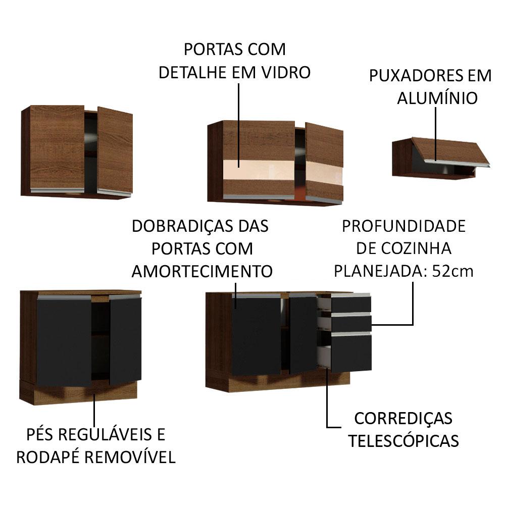Foto 5 pulgar | Cocina Integral Completa Modular Madesa Marcela 280cm Mn 03