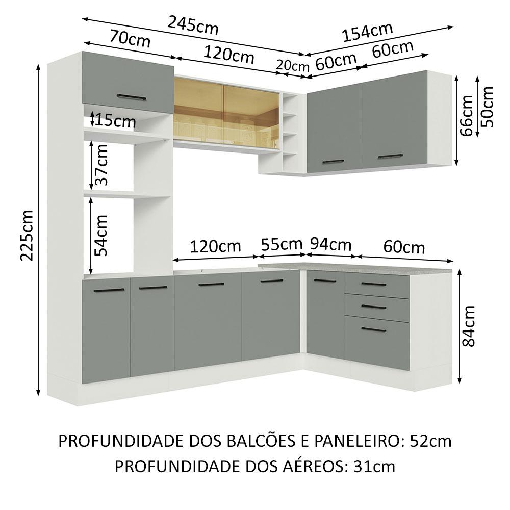 Foto 4 pulgar | Cocina Integral Completa Modular Madesa Agata 399cm Bg 01