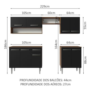 Foto 3 | Cocina Integral Completa Modular Madesa Emilly 229cm Mn 15