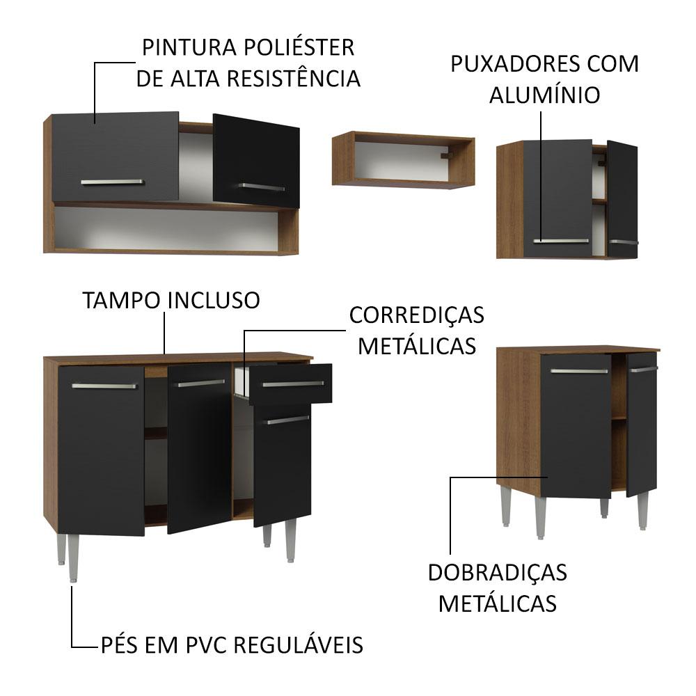 Foto 5 pulgar | Cocina Integral Completa Modular Madesa Emilly 229cm Mn 15