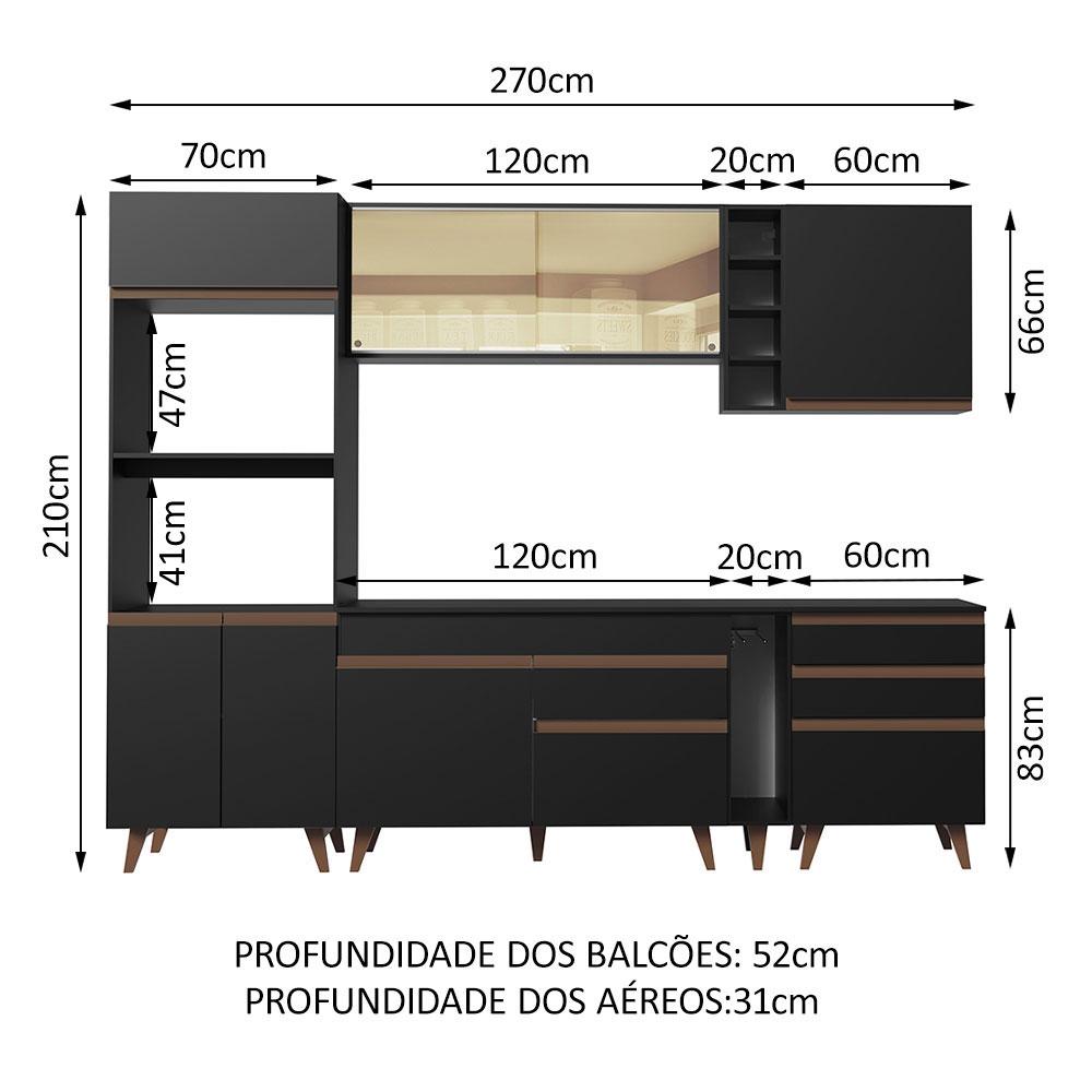 Foto 4 pulgar | Cocina Integral Completa Modular Madesa Reims 270cm Nn 01