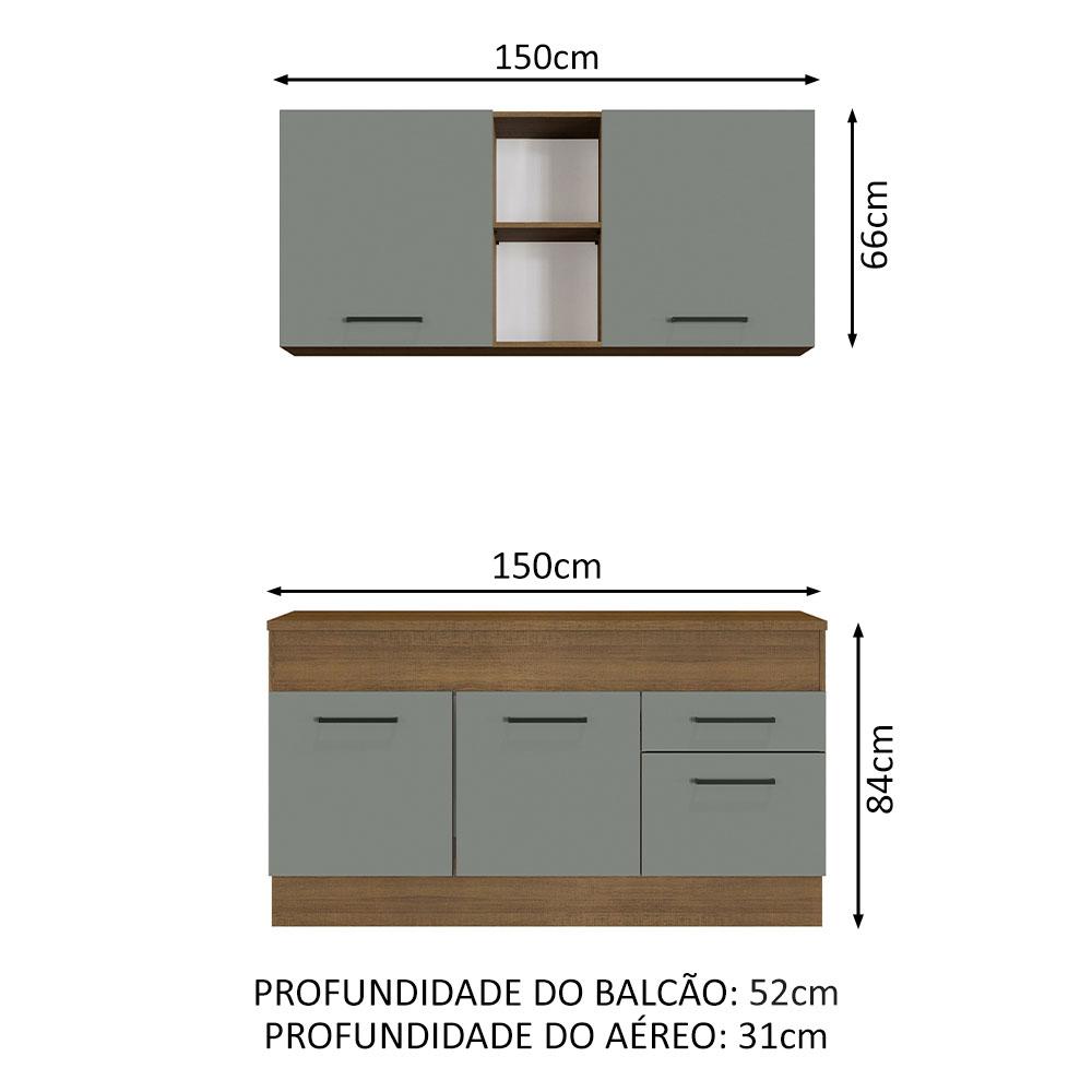 Foto 4 pulgar | Cocina Integral Completa Modular Madesa Agata 150cm Mg 01