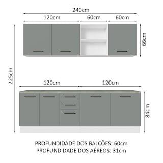 Foto 3 | Cocina Integral Completa Modular Madesa Agata 240cm Mg 02