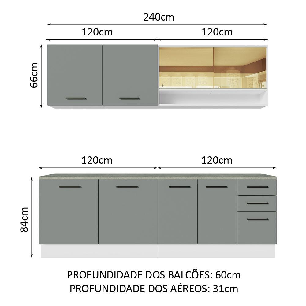 Foto 3 | Cocina Integral Completa Modular Madesa Agata 240cm Bg 01