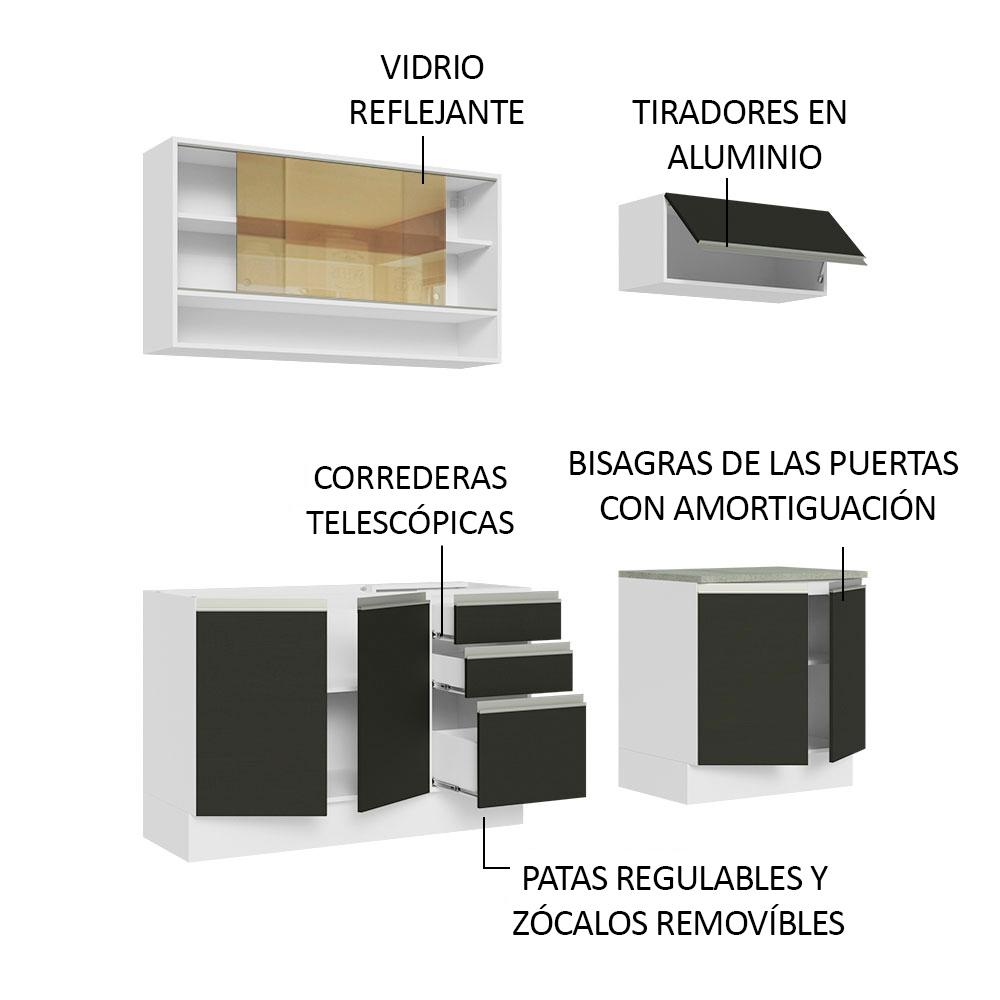Foto 5 pulgar | Cocina Integral Completa Modular Madesa Glamy 200cm Mn 04