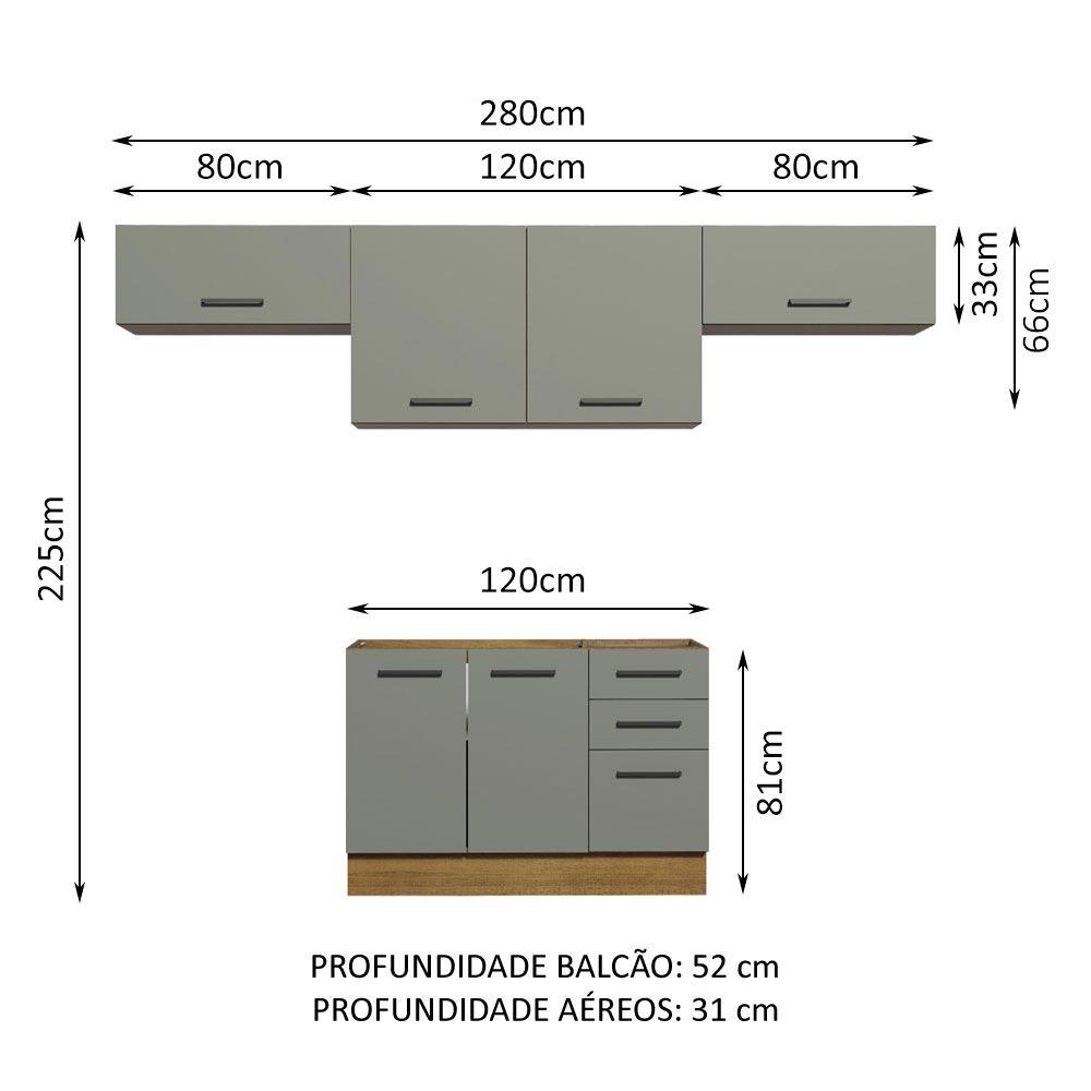 Foto 3 | Cocina Integral Completa Modular Madesa Agata 280cm Mg 02