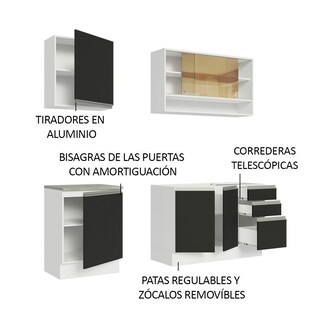 Foto 4 | Cocina Integral Completa Modular Madesa Glamy 180cm Mn 06