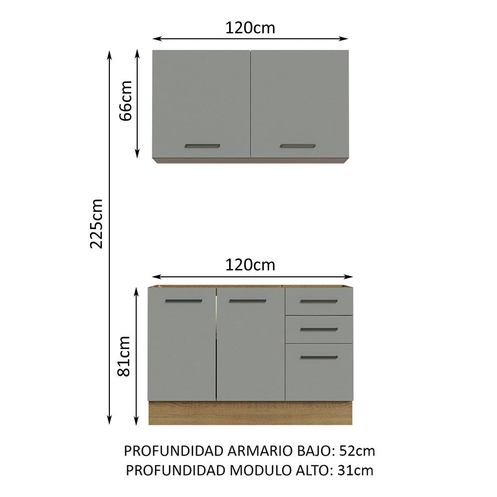 Foto 4 pulgar | Cocina Integral Completa Modular Madesa Agata 120cm Mg 01