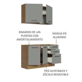 Foto 4 | Cocina Integral Completa Modular Madesa Agata 120cm Mg 01