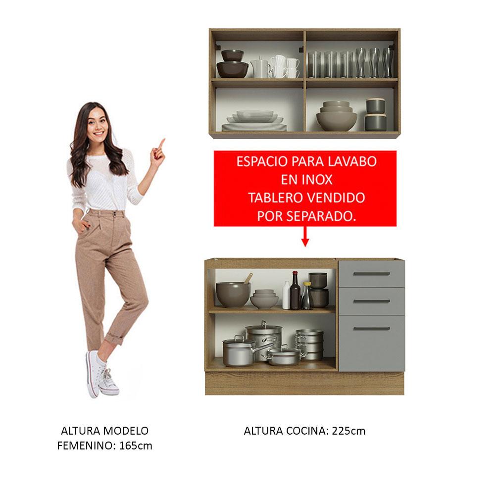 Foto 6 pulgar | Cocina Integral Completa Modular Madesa Agata 120cm Mg 01