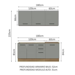 Foto 3 | Cocina Integral Completa Modular Madesa Agata 180cm Mg 01