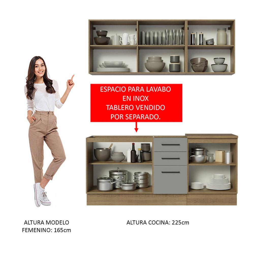 Foto 6 pulgar | Cocina Integral Completa Modular Madesa Agata 180cm Mg 01