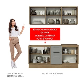 Foto 5 | Cocina Integral Completa Modular Madesa Agata 180cm Mg 01