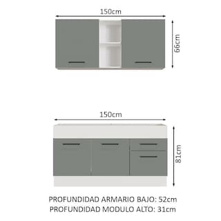 Foto 3 | Cocina Integral Completa Modular Madesa Agata 150cm Bg 02