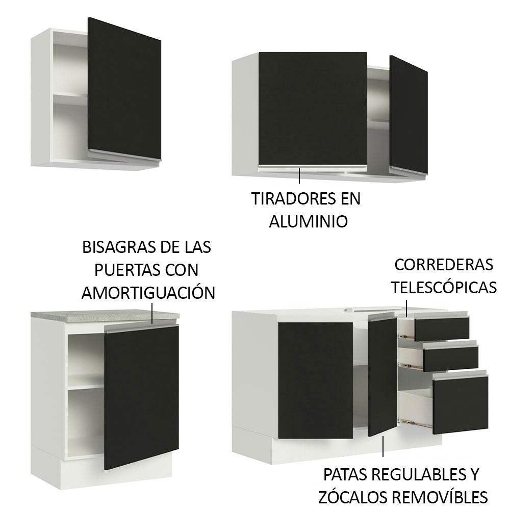 Foto 5 pulgar | Cocina Integral Completa Modular Madesa Glamy 180cm Bn 05