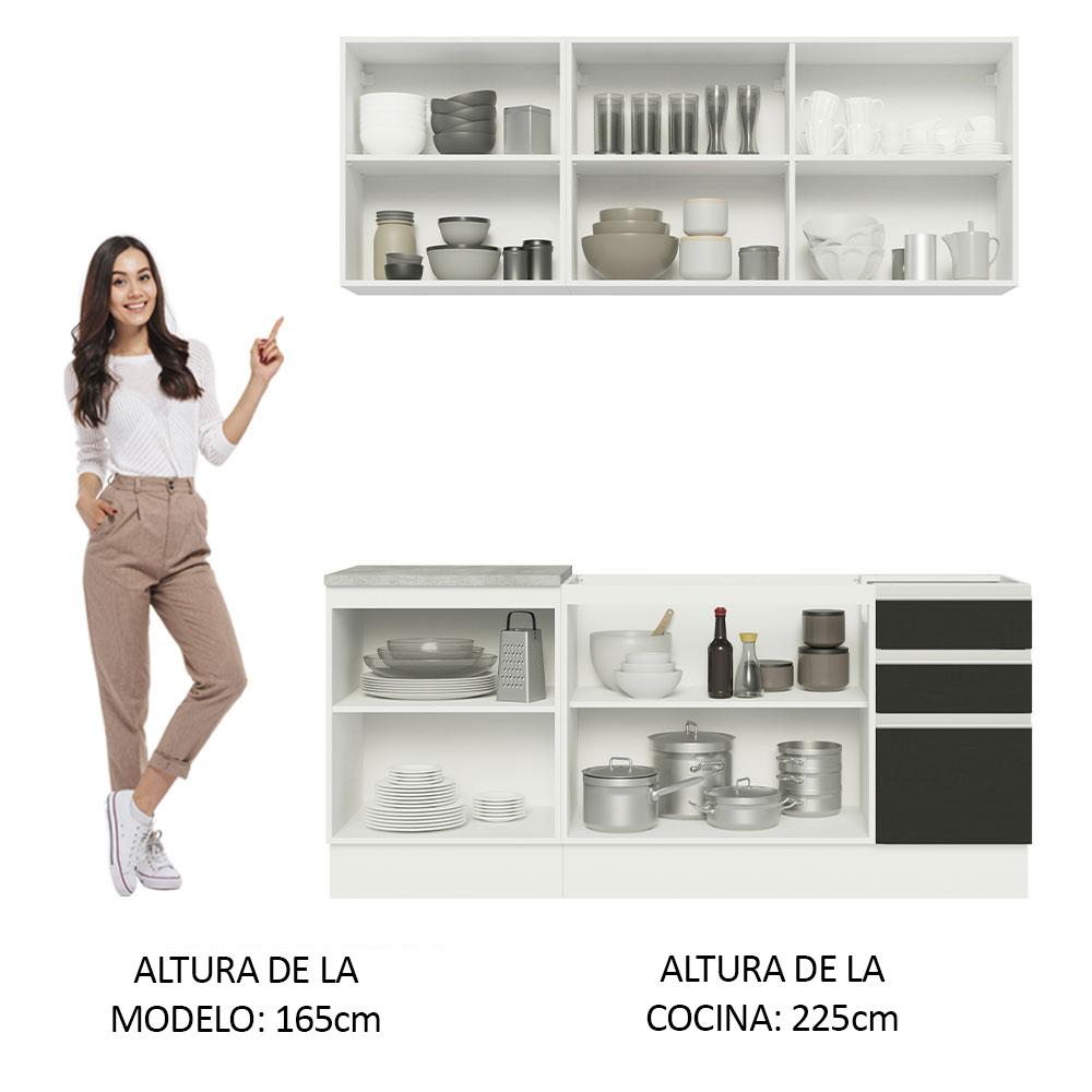 Foto 6 pulgar | Cocina Integral Completa Modular Madesa Glamy 180cm Bn 05