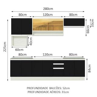 Foto 3 | Cocina Integral Completa Modular Madesa Genova 280cm Bn 05