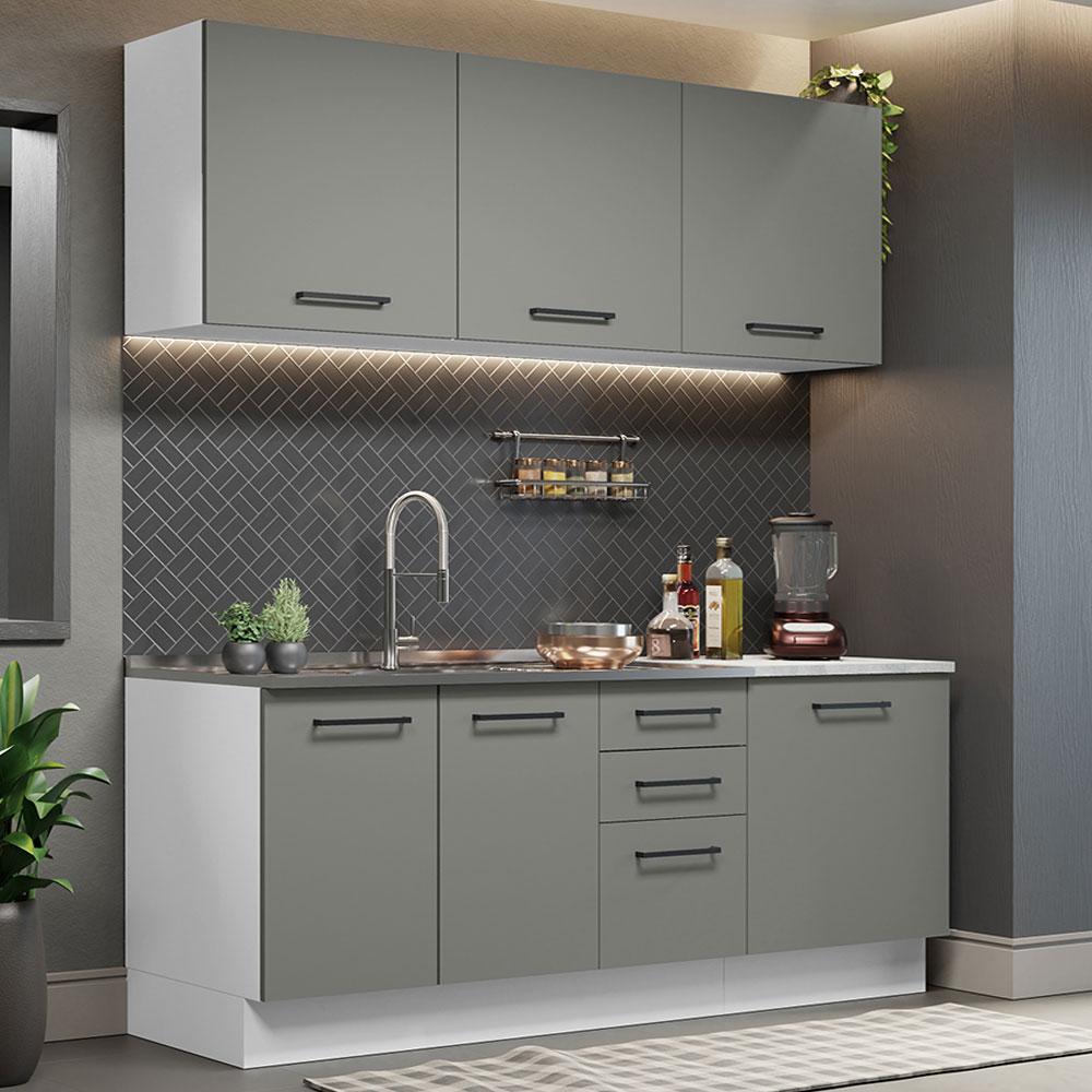 Foto 3 pulgar | Cocina Integral Completa Modular Madesa Agata 180cm Bg 01