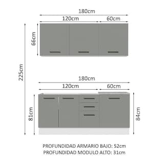 Foto 3 | Cocina Integral Completa Modular Madesa Agata 180cm Bg 01