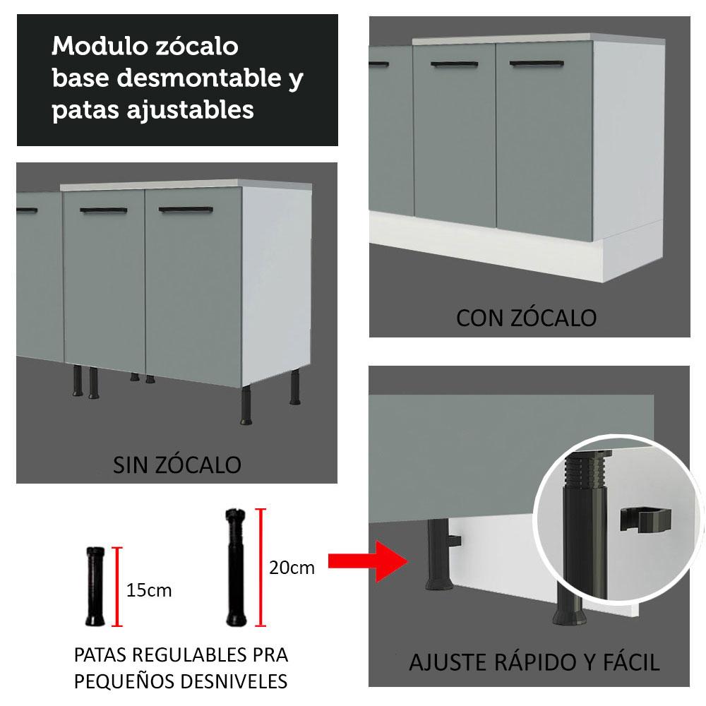 Foto 9 pulgar | Cocina Integral Completa Modular Madesa Agata 120cm Bg 01