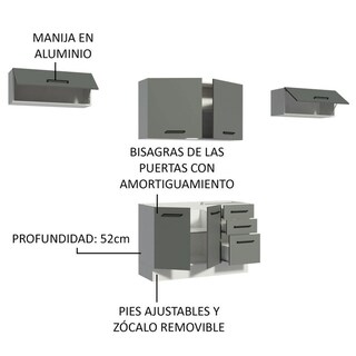 Foto 4 | Cocina Integral Completa Modular Madesa Agata 280cm Bg 02