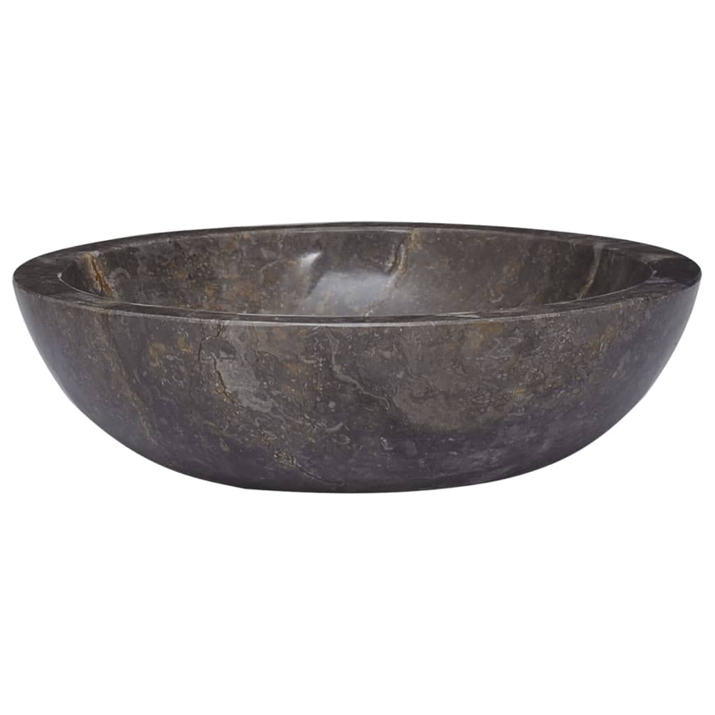 Foto 1 | Fregadero Vidaxl Mármol Gris Ø40x12 Cm - Venta Internacional.