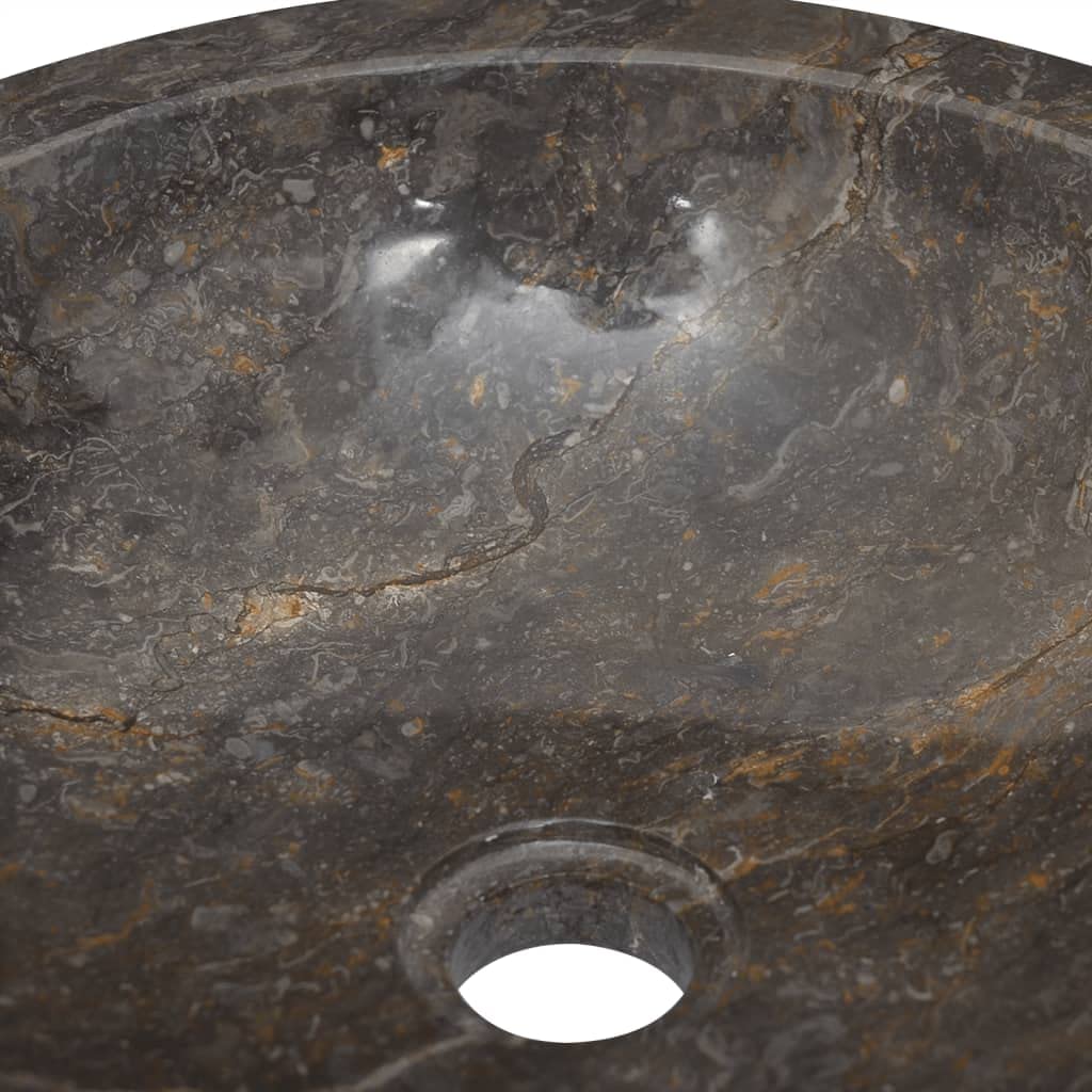Foto 6 pulgar | Fregadero Vidaxl Mármol Gris Ø40x12 Cm - Venta Internacional.