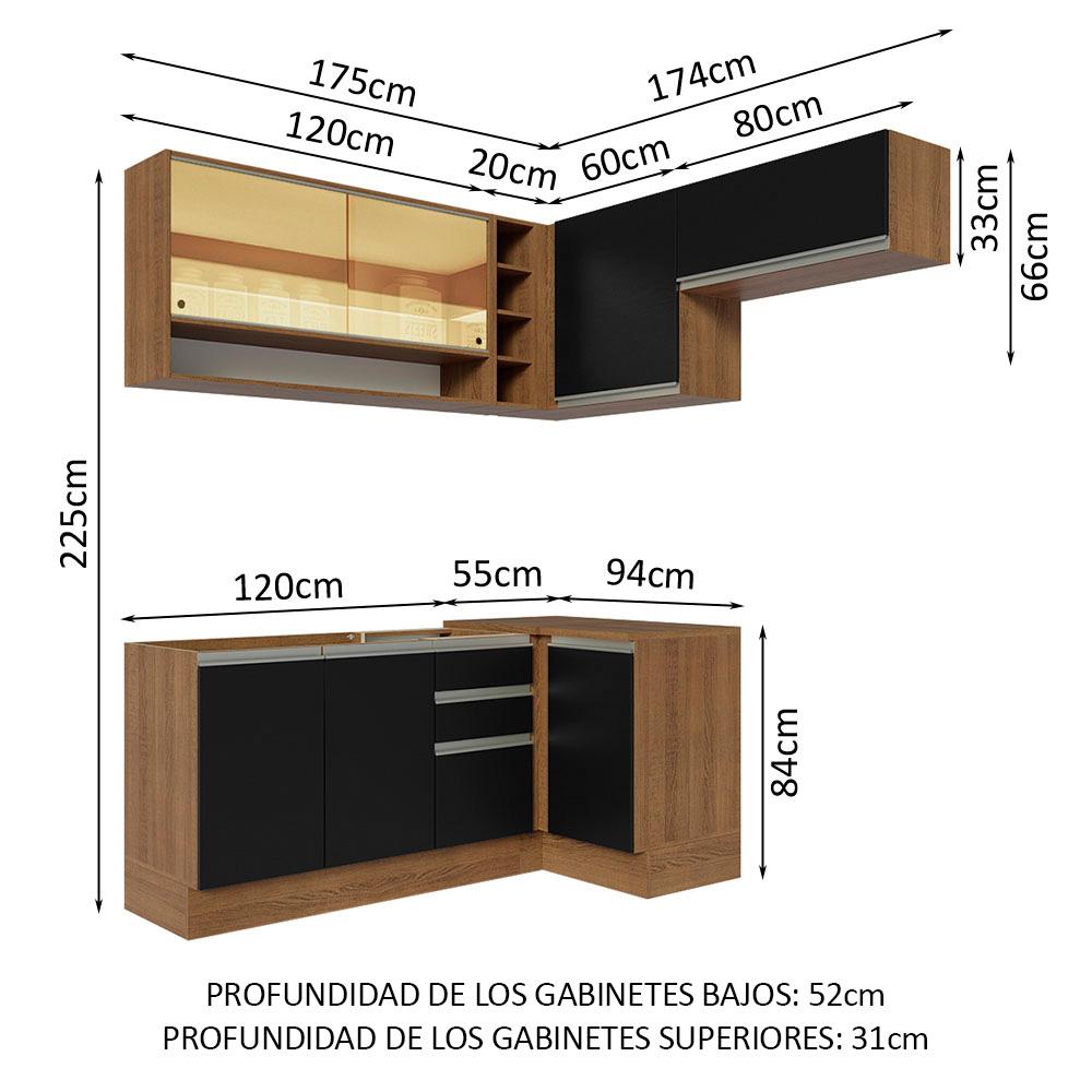 Foto 4 pulgar | Cocina Integral Completa Modular Madesa Glamy 349cm Mn 06