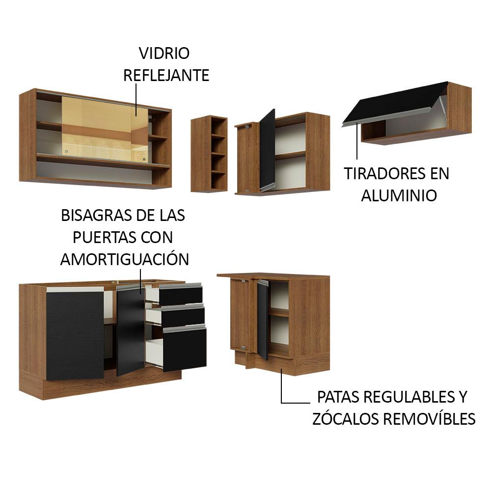 Foto 5 pulgar | Cocina Integral Completa Modular Madesa Glamy 349cm Mn 06