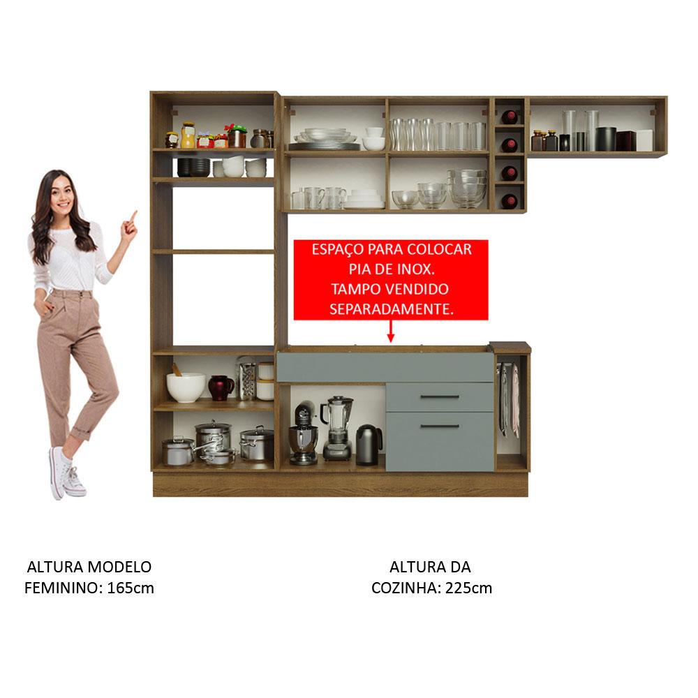 Foto 6 pulgar | Cocina Integral Completa Modular Madesa Agata 290cm Mg 02