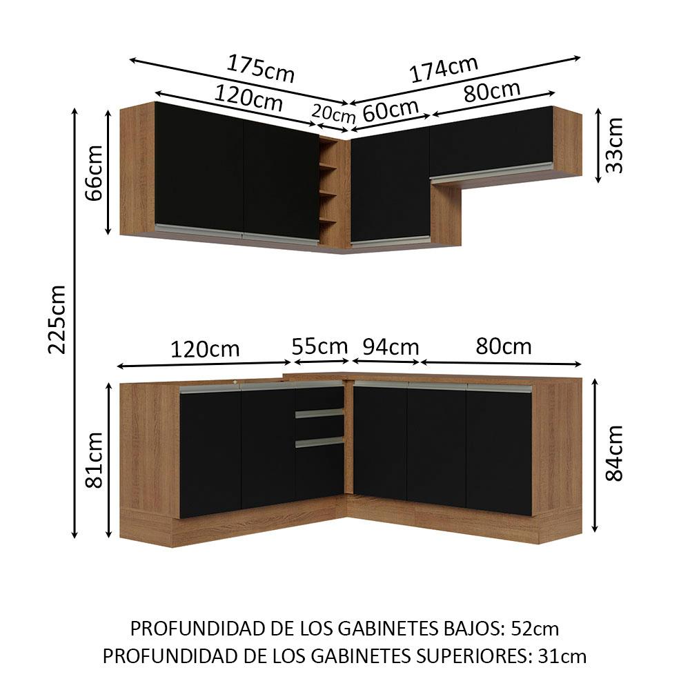 Foto 4 pulgar | Cocina Integral Completa Modular Madesa Glamy 349cm Mn 03