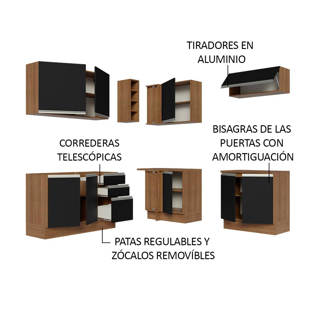 Foto 5 pulgar | Cocina Integral Completa Modular Madesa Glamy 349cm Mn 03