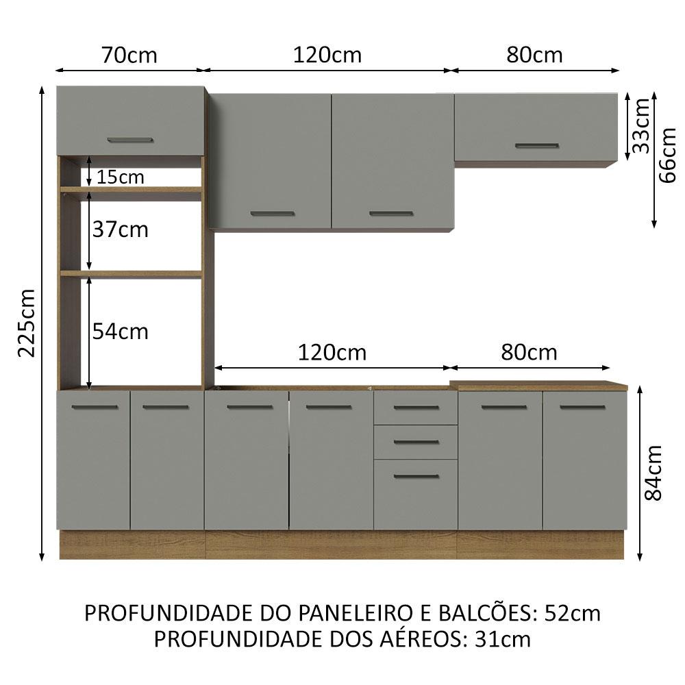 Foto 4 pulgar | Cocina Integral Completa Modular Madesa Agata 270cm Mg 01