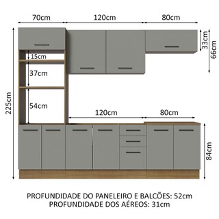 Foto 3 | Cocina Integral Completa Modular Madesa Agata 270cm Mg 01