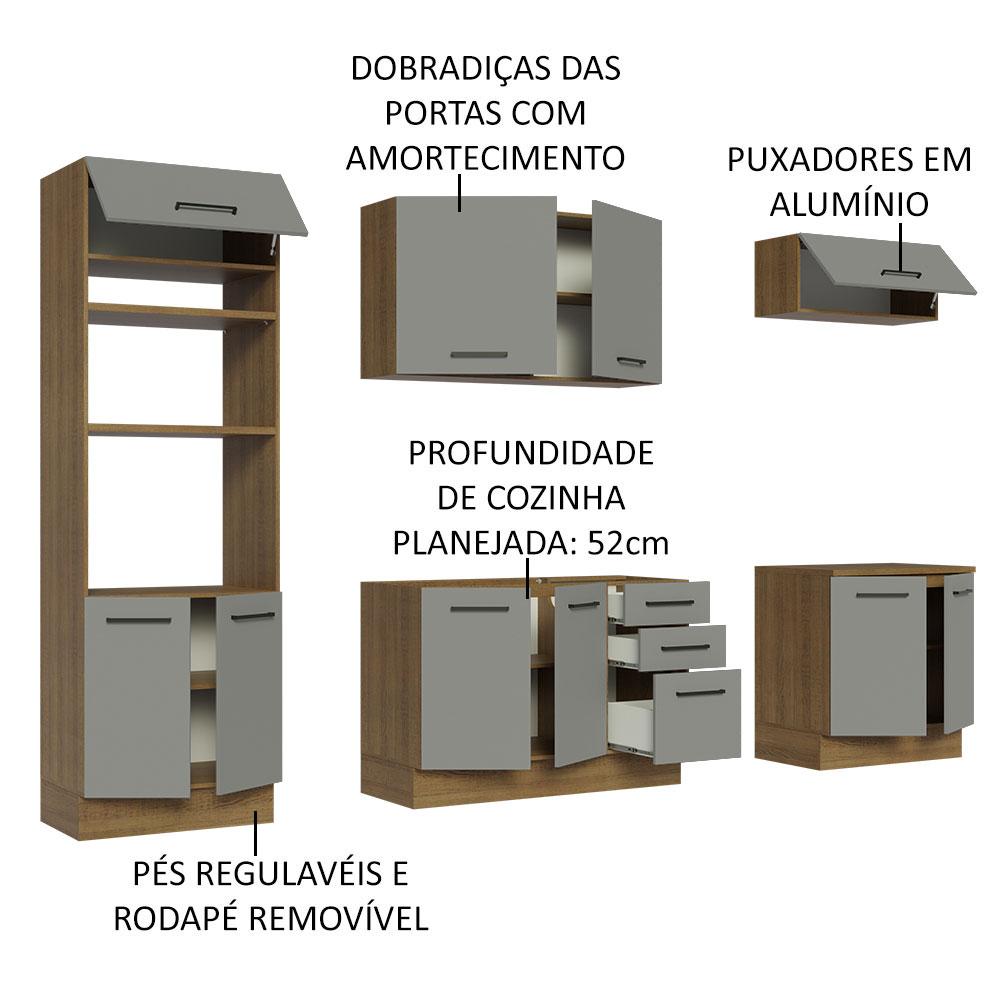 Foto 5 pulgar | Cocina Integral Completa Modular Madesa Agata 270cm Mg 01