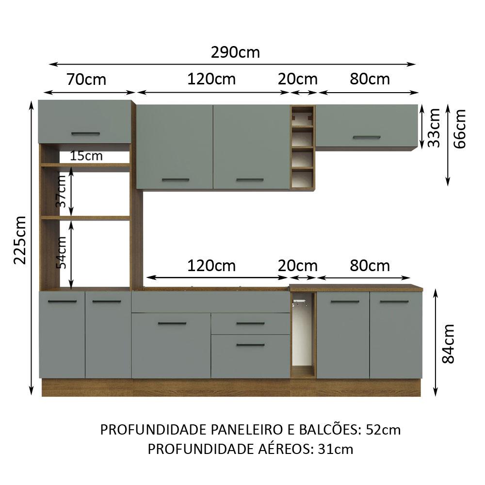 Foto 3 | Cocina Integral Completa Modular Madesa Agata 290cm Mg 01