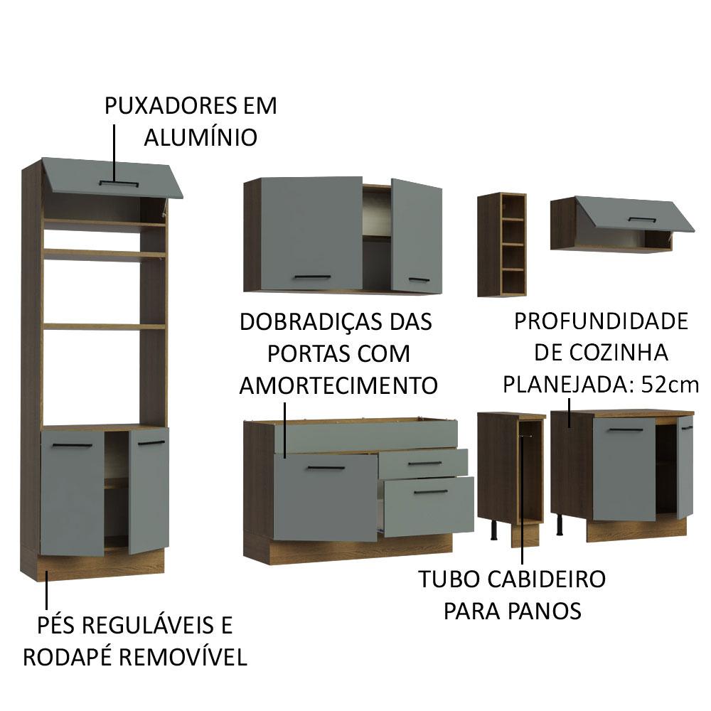 Foto 5 pulgar | Cocina Integral Completa Modular Madesa Agata 290cm Mg 01