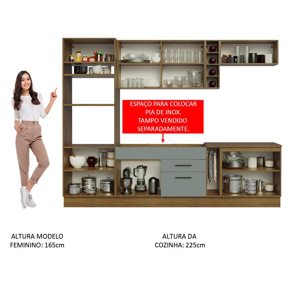 Foto 6 pulgar | Cocina Integral Completa Modular Madesa Agata 290cm Mg 01