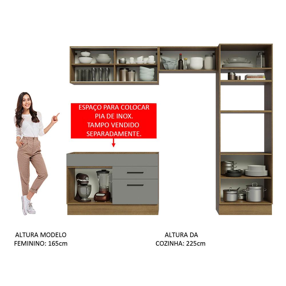 Foto 6 pulgar | Cocina Integral Completa Modular Madesa Agata 270cm Mg 05