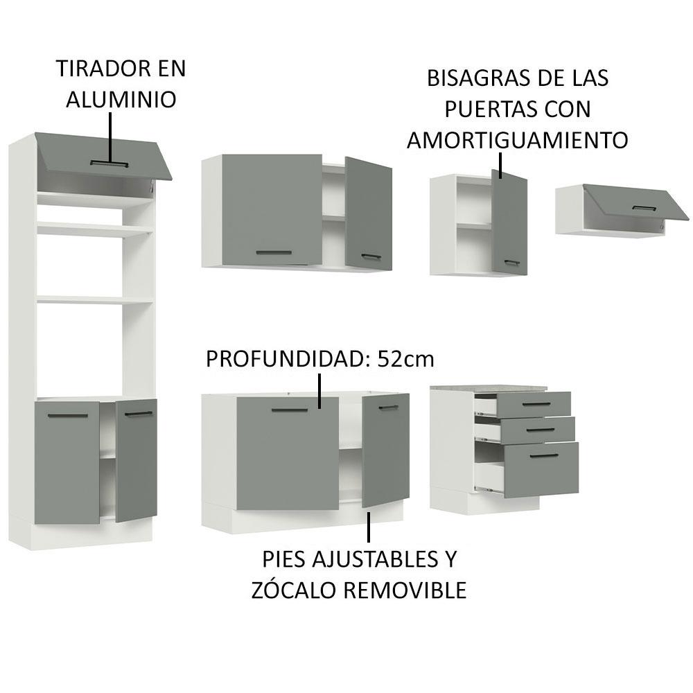 Foto 5 pulgar | Cocina Integral Completa Modular Madesa Agata 330cm Bg 03