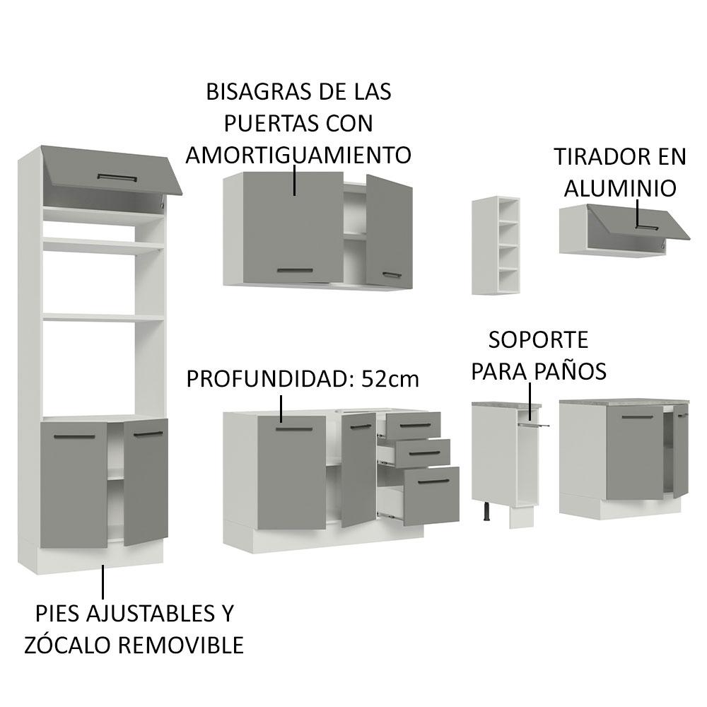 Foto 5 pulgar | Cocina Integral Completa Modular Madesa Agata 290cm Bg 05