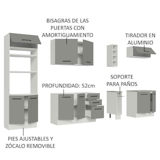 Foto 4 | Cocina Integral Completa Modular Madesa Agata 290cm Bg 05