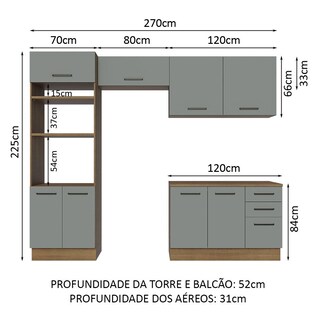 Foto 3 | Cocina Integral Completa Modular Madesa Agata 270cm Mg 07