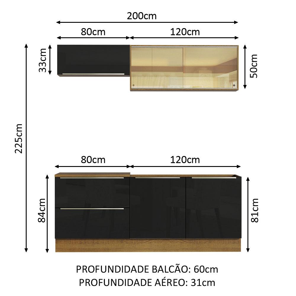 Foto 4 pulgar | Cocina Integral Completa Modular Madesa Lux 200cm Mn 01