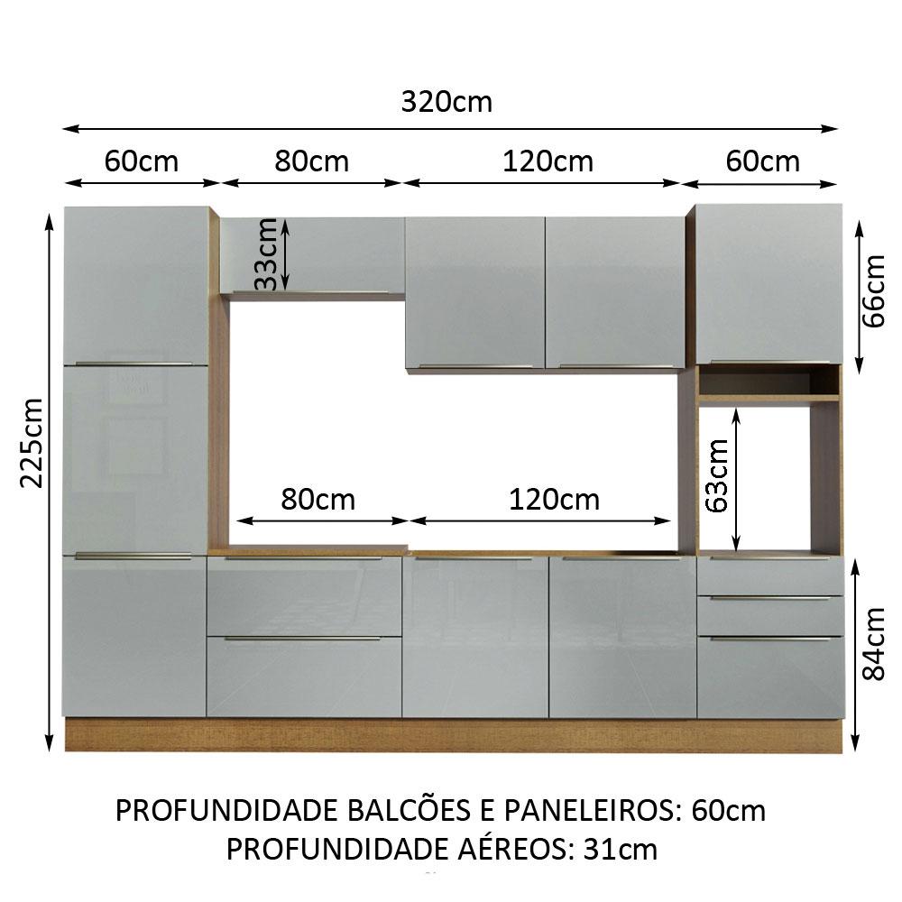 Foto 3 | Cocina Integral Completa Modular Madesa Lux 320cm Mg 03