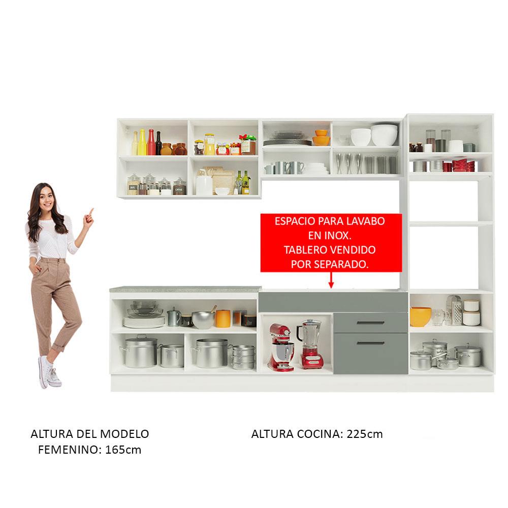 Foto 6 pulgar | Cocina Integral Completa Modular Madesa Agata 310cm Bg 01