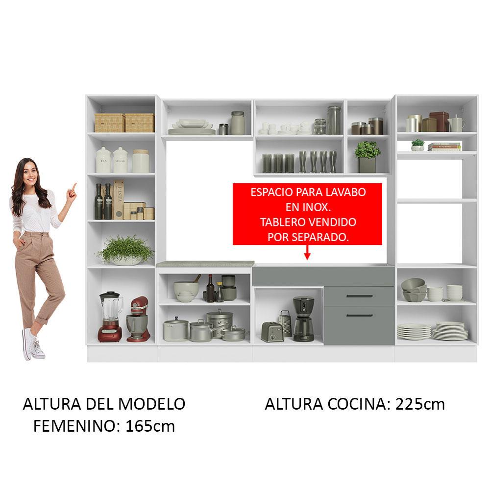Foto 6 pulgar | Cocina Integral Completa Modular Madesa Agata 330cm Bg 02