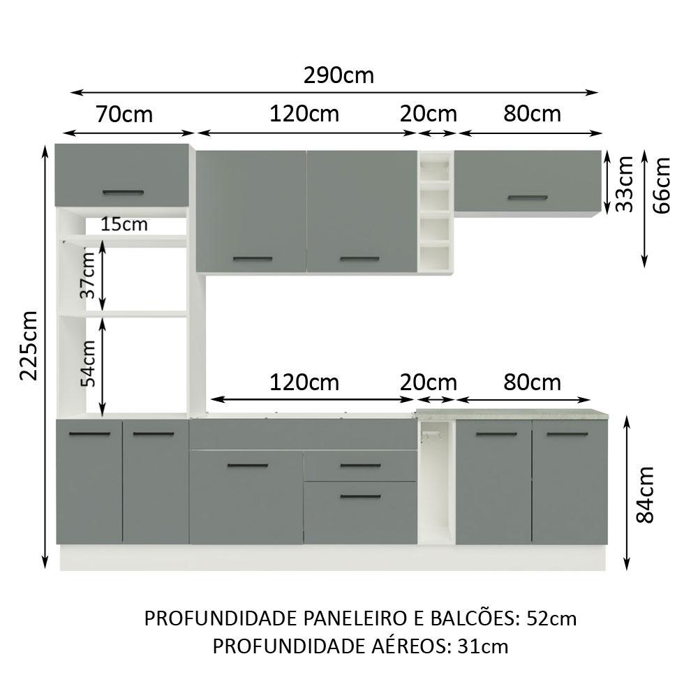 Foto 3 | Cocina Integral Completa Modular Madesa Agata 290cm Bg 02