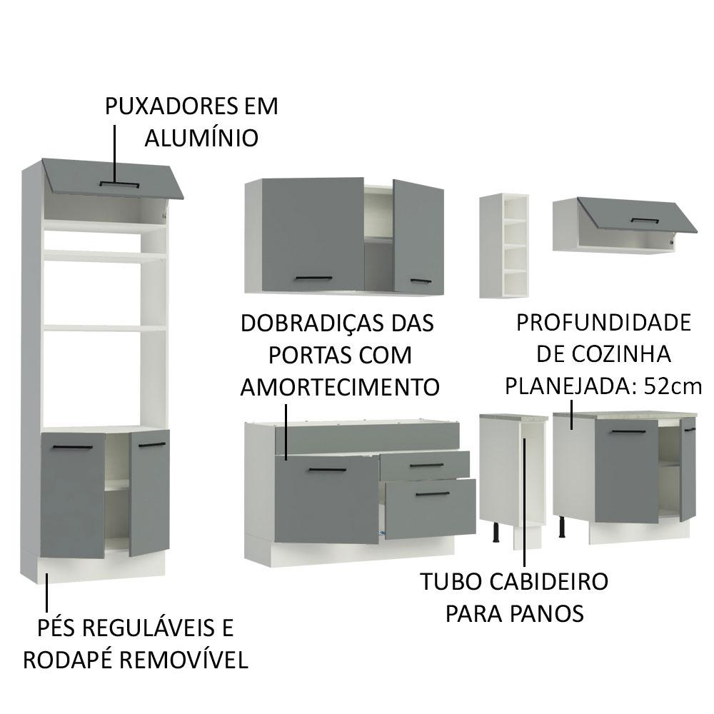 Foto 5 pulgar | Cocina Integral Completa Modular Madesa Agata 290cm Bg 02