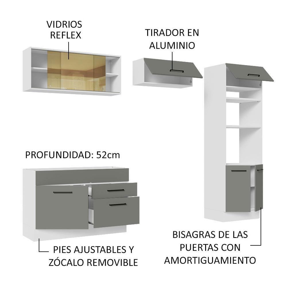 Foto 5 pulgar | Cocina Integral Completa Modular Madesa Agata 270cm Bg 05
